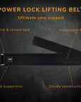 Power Lock Lifting Belt - Black